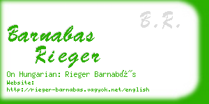 barnabas rieger business card